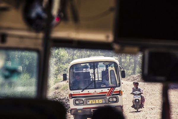 Rural road in Myanmar