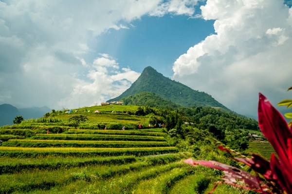 Mount Fansipan from a distance.